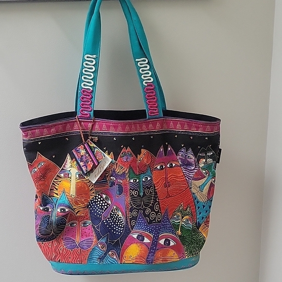 Laurel Burch Colorful Tote Bag - Picture 1 of 4